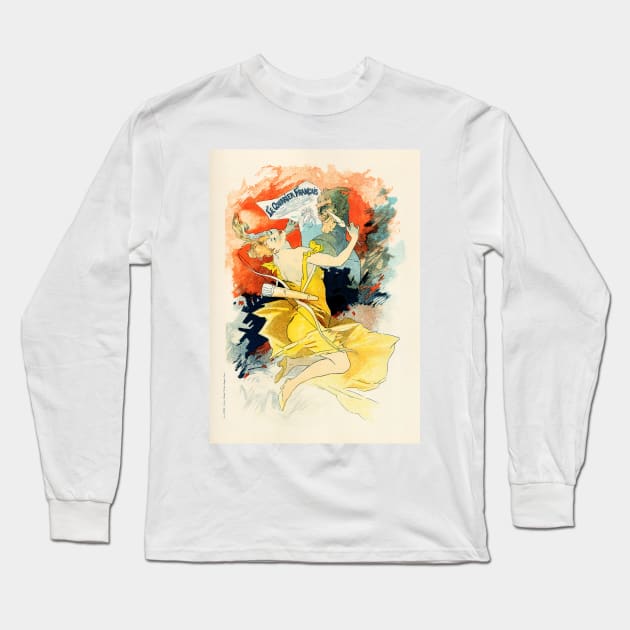 Le Courrier Francais by French Lithographer Jules Cheret 1896 Maitres De L' Affiche Wall Art Long Sleeve T-Shirt by vintageposters